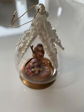 Vintage 1992 Holy Family Nativity ~ Fontanini By Roman ~ Glass Ornament Globe picture