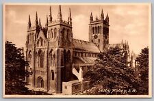 Selby Abbey South West England United Kingdom Birds Eye View Sepia VNG Postcard picture
