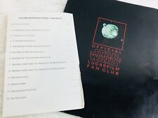 VINTAGE STAR WARS FAN CLUB Original FOLDER + LUCASFILM PRODUCTION KIT Checklist picture