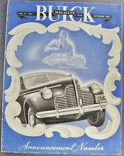 1939-1940 Intro Buick Owners Magazine Roadmaster Super Century Special Original picture