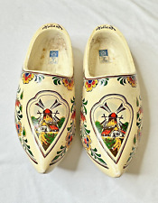 WOOD CLOGS DUTCH JUNORA WOODEN SHOES MADE IN HOLLAND 26CM 40 WINDMILL picture