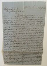 Dubuque Keokuk Raiiroad, Iowa 1857 Lengthy Handwritten Letter re lands, route picture