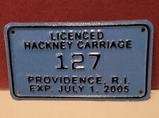 Providence R.I. Hackney Carriage Licence 127 ~2005 ~ Never Used, picture