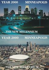 (2) Y2K Minnesota Twins Baseball - Vikings Football Metrodome Stadium Postcards picture