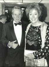 DENHOLM ELLIOTT and WIFE Original 1989 UK Press Photo vv picture