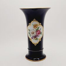 Kaiser Germany Echt Schaeffeuer Kobalt  Menuett Vase With Gold Trim 10