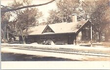 Norwood Park Illinois RPPC Railroad Depot 1910s era picture