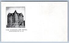 Pre1906 PARKERSBURG WV CHANCELLOR HOTEL VERY THICK PRIVATE MAILING CARD POSTCARD picture