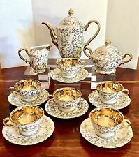 VTG Weimar Bavaria Gold/White Tea or Coffee Set, Demitasse Service 15 Pieces picture