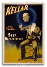 Kellars Latest Mystery Self Decapitation 1890s Vintage Style Magic Poster 24x36 picture