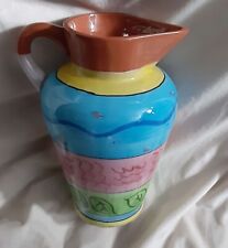 Vintage World Bazaar Inc Terra Cotta Pitcher Beautifully Colorful Painted picture