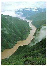 Aerial View Three Magificent Gorges Yangtze River China Postcard  picture