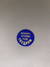 Desert Storm For Freedom Political Button Vintage 1990s picture