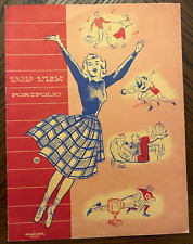 Vintage VERY RARE Top Ten Portfolio School PEE CHEE Folder 1950s GRAPHICS Cheer picture