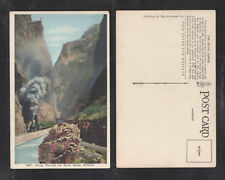 1920s GOING THROUGH THE ROYAL GORGE COLORADO POSTCARD picture