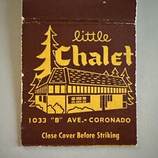 Vintage 1950s Little Chalet Coronado CA Cocktail Lounge Matchbook Cover picture