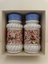 Vintage Sea Shell Encrusted Salt and Pepper Shakers Florida Souvenir Plastic picture