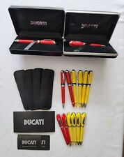 Collection of 14 Ducati branded ballpoint, roller and fountain pens picture