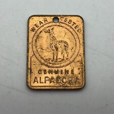 Vtg Antique Grammes Genuine Alpagora Wear Tested Warm Not Weighty FOB Tag G7 picture