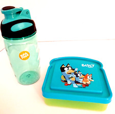 Bluey Sandwich Keeper With 14 oz Water Bottle Bundle Kit BPA Free NEW picture