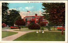 Lorain OH-Ohio, Streator Park, Public Library, Vintage Postcard picture