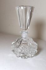 intricate vintage antique clear crystal perfume cologne perfume glass bottle jar picture