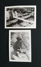 WW2 U.S. Army Soldier In Dug Out Canoe & Native Vintage Photos ( 2 ) ~ Military  picture