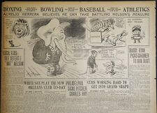 1906 Chicago Sports Page - Rare Cartoonist Gus Mager Sports Cartoon  picture