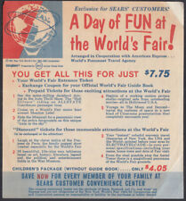 Sears A Day of Fun at the NY World's Fair Allstate Hell Drivers flyer 1964 picture