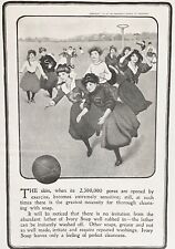 1902 IVORY SOAP Vtg Print Ad~Young College Girls Play Basketball Home Decor Art picture