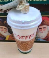 The Merck Family's Old World Christmas Ornament Coffee Cup 2001 W/Box picture