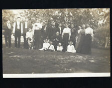 c.1900s Loving Family On Grass Outside RPPC Real Photo Postcard UNPOSTED picture