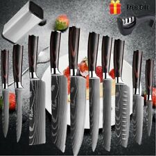 Kitchen Knife Set Professional Japanese Damascus Pattern Stainless Steel Knives picture