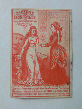 D2018 Victorian Trade Card Carters Iron Pills quack medicine New York City picture