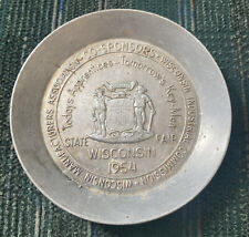 RARE 1954 Wisconsin Manufacturers Association Industry Commission 3” TIP TRAY picture
