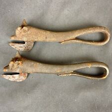 Antique Bull Cow Cast Iron Can Opener Lot of 2 picture