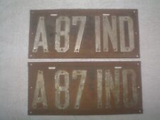 Pre-State 1912 INDIANA License Plate Tags A87IND picture