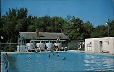 Enderlin North Dakota Municipal Pool ~ swimmers ~ postcard sku753 picture