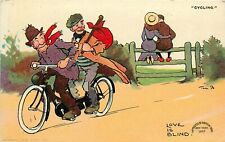 Postcard c-1910 Tom Browne bicycle Cycling romance comic humor TP24-3504 picture