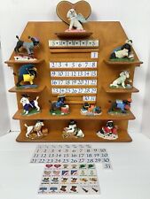 DANBURY MINT PERPETUAL CALENDAR Poodle Dog Figurine Wall Display Set COMPLETE picture