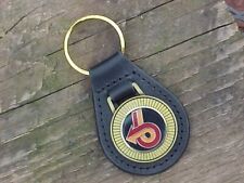 Buick Grand National Power 6 Logo NOS Leather Key Fob Antique Gold Medallion picture