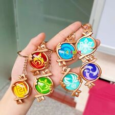 Game Genshin Impact Vision Eye of God Fontaine Keychain Pendant Element Keyring picture
