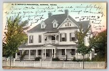 Postcard CG Woods Residence - Hearne Texas 1912 - Hand Colored? picture