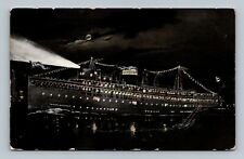 Postcard SS Roosevelt at Night picture