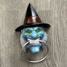 Vintage ‘90s APPLAUSE Halloween Spooky Witch/Warlock Blowmold Door Knocker 7” picture