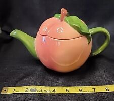 Vintage Peach Shaped Teapot By Telaflora 80' s  picture