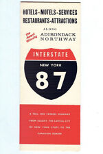 Vintage 1967 ADIRONDACK NORTHWAY NY Interstate 87 Hotels & Motels Pamphlet & Map picture