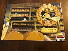 Japanese Anime Postcard: Kiki in the Bakery. Delivery Service. Studio Ghibli picture