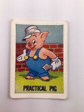 1955 Barratt & Co. Mickey's Sweet Cigarettes Walt Disney #12 Practical Pig picture