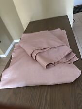 VINTAGE 1980s JC PENNEY POLYESTER CURTAINS 4 & VALANCES 2 -LIGHT PINK MADE IN US picture